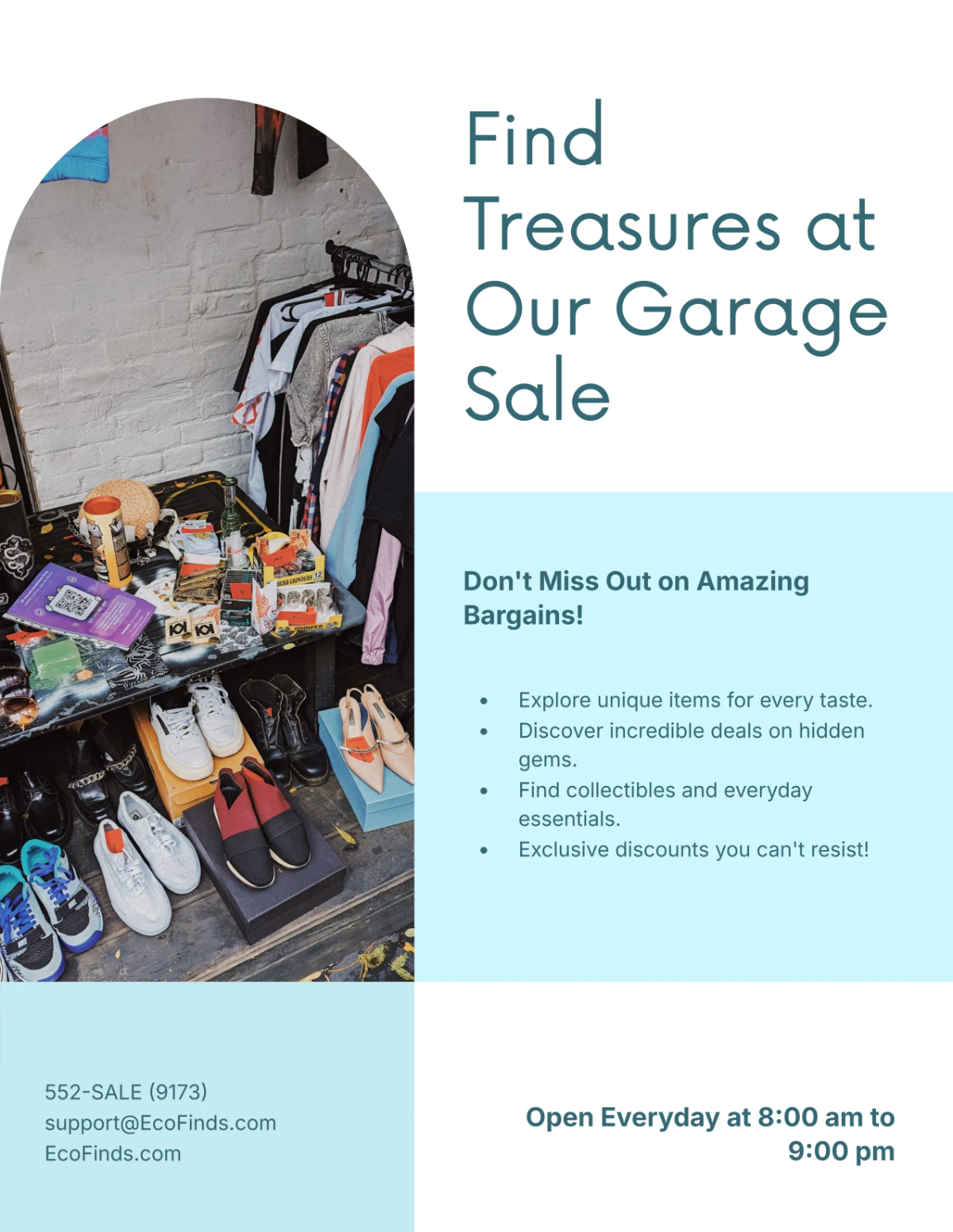 Free Blank Garage Sale Flyer Template to Edit Online