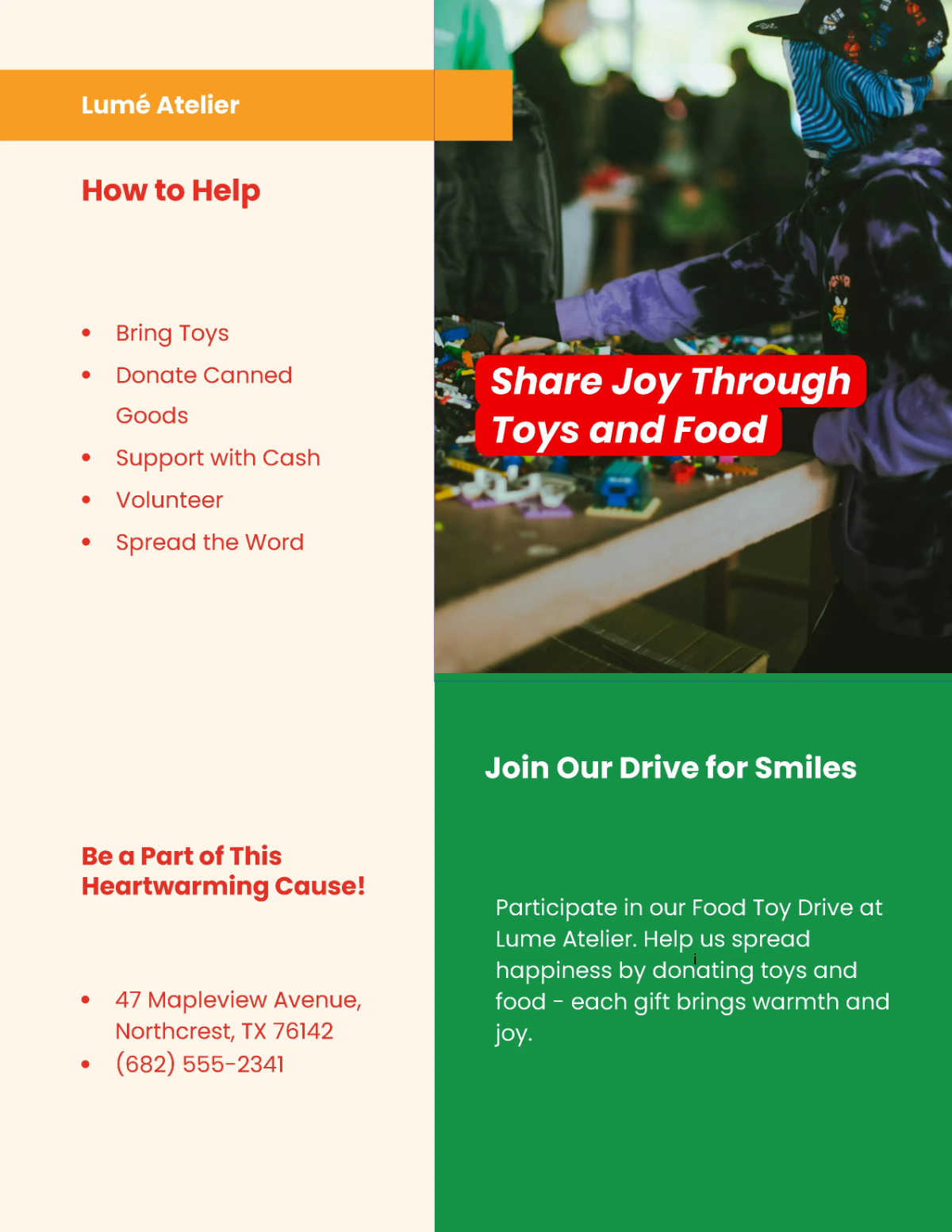 Free Food Toy Drive Flyer Template to Edit Online Free Food Toy Drive Flyer Template to Edit Online