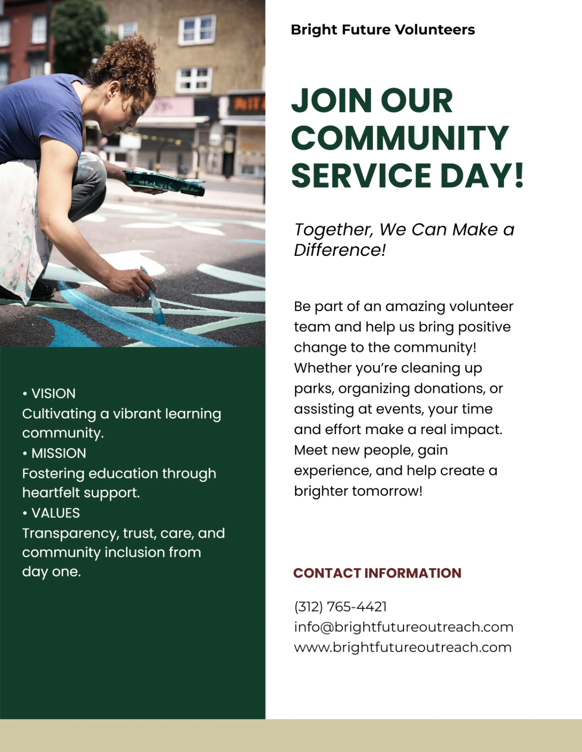 Professional Advertisement Volunteer Flyer Template