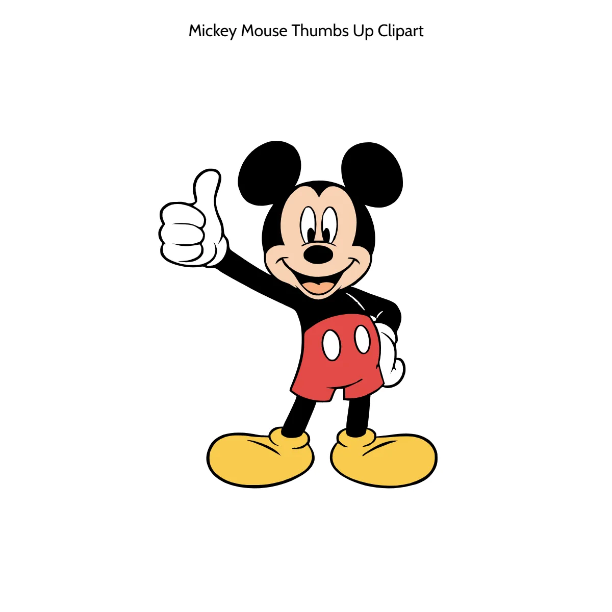 Free Mickey Mouse Thumbs Up Clipart Template to Edit Online