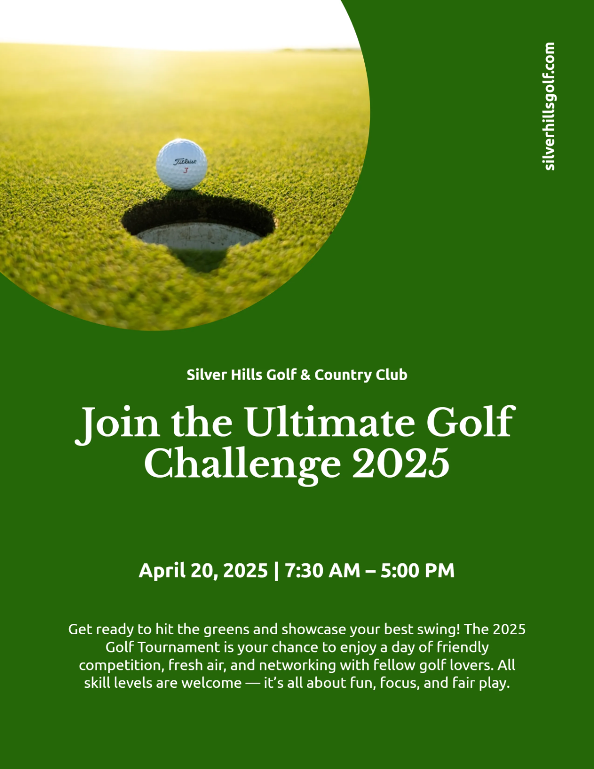 Free Editable Golf Tournament Flyer Template to Edit Online