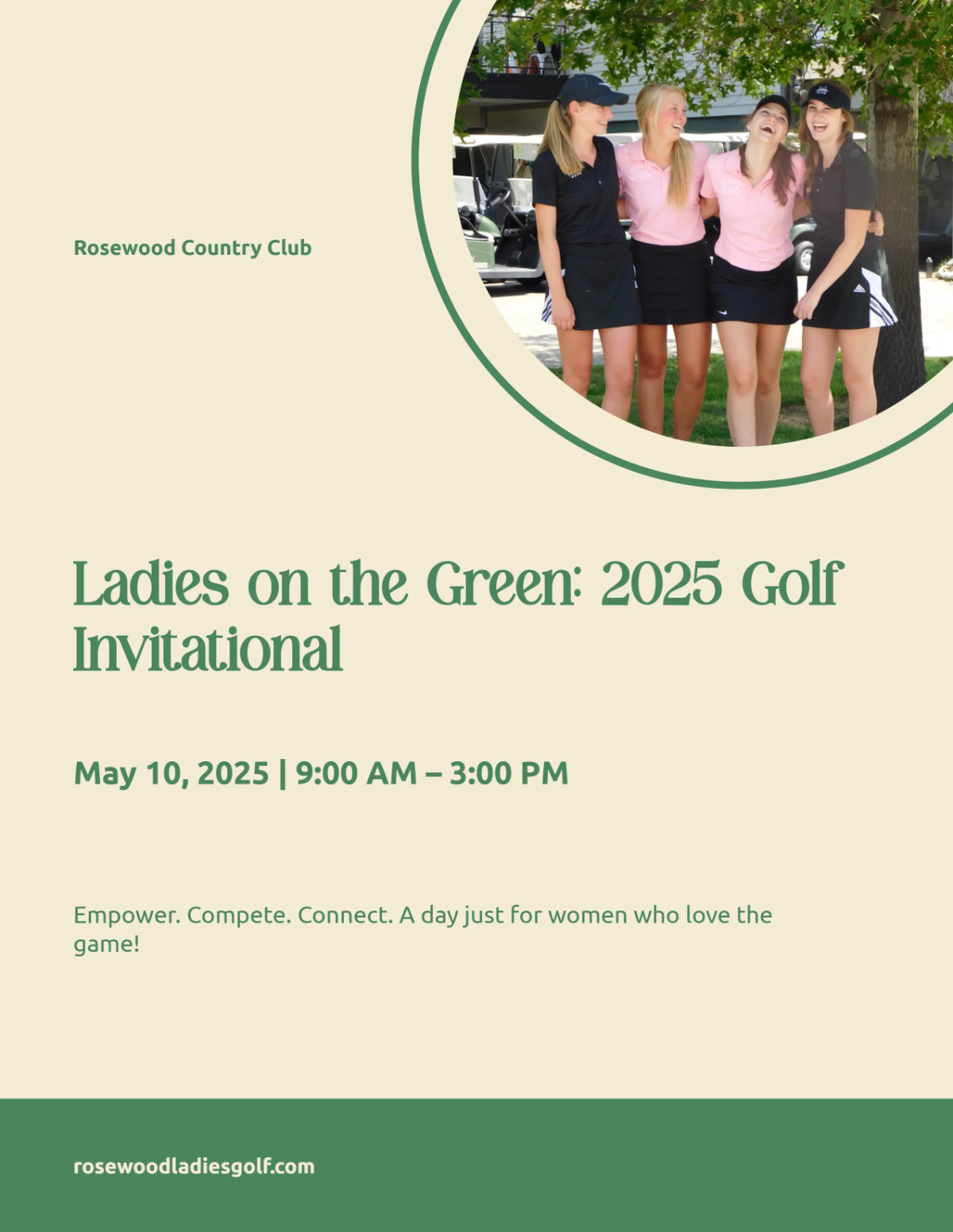 Ladies Golf Tournament Design Flyer Template