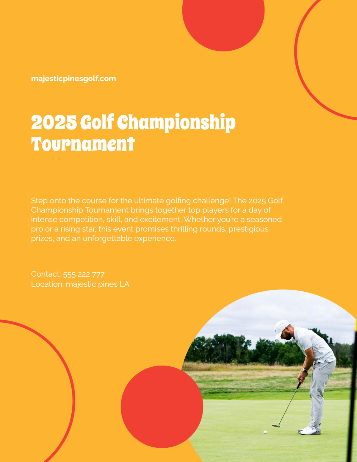 Golf Championship Tournament Flyer Template