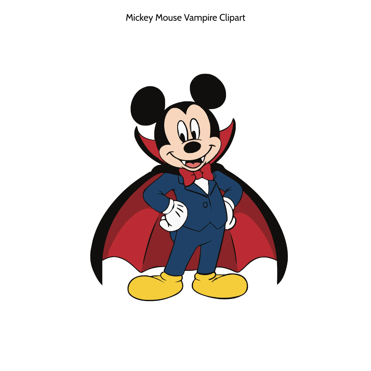 Free Mickey Mouse Vampire Clipart Template to Edit Online