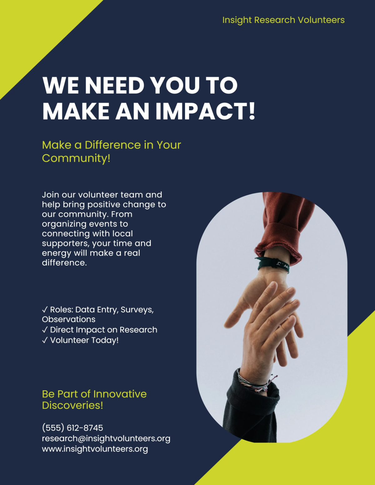 Professional Research Volunteer Flyer Template