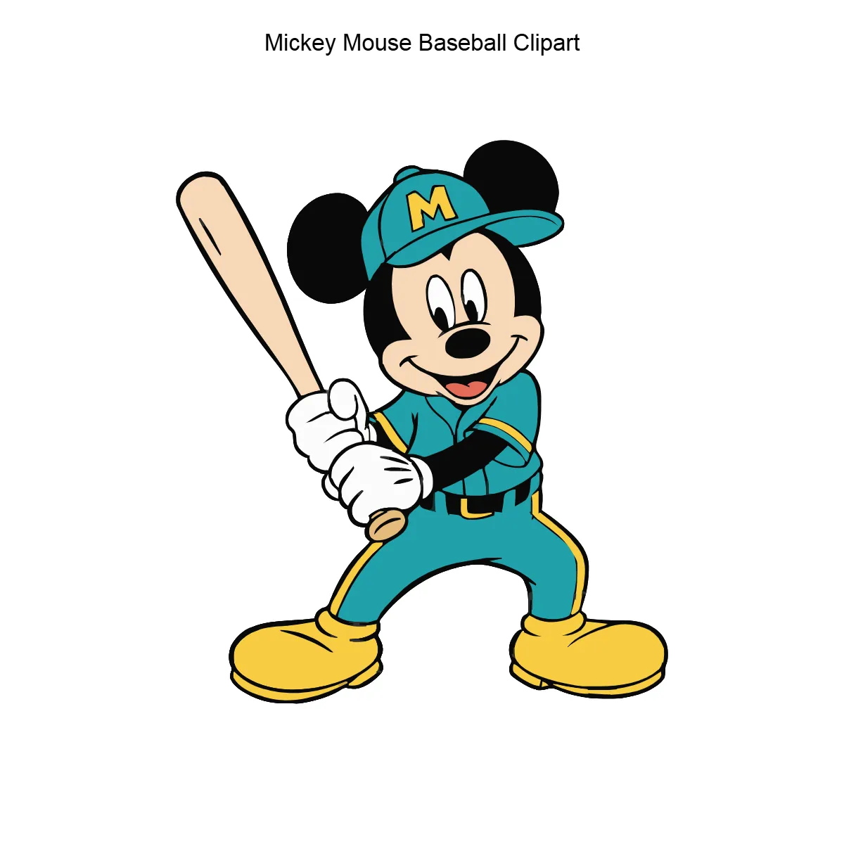 Free Mickey Mouse Baseball Clipart Template to Edit Online