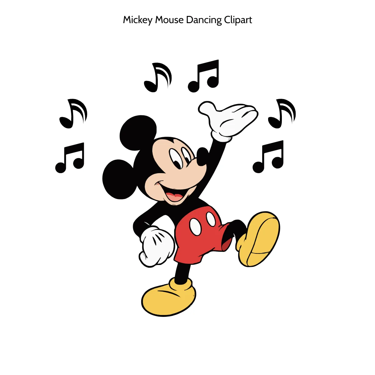 Free Mickey Mouse Dancing Clipart Template to Edit Online