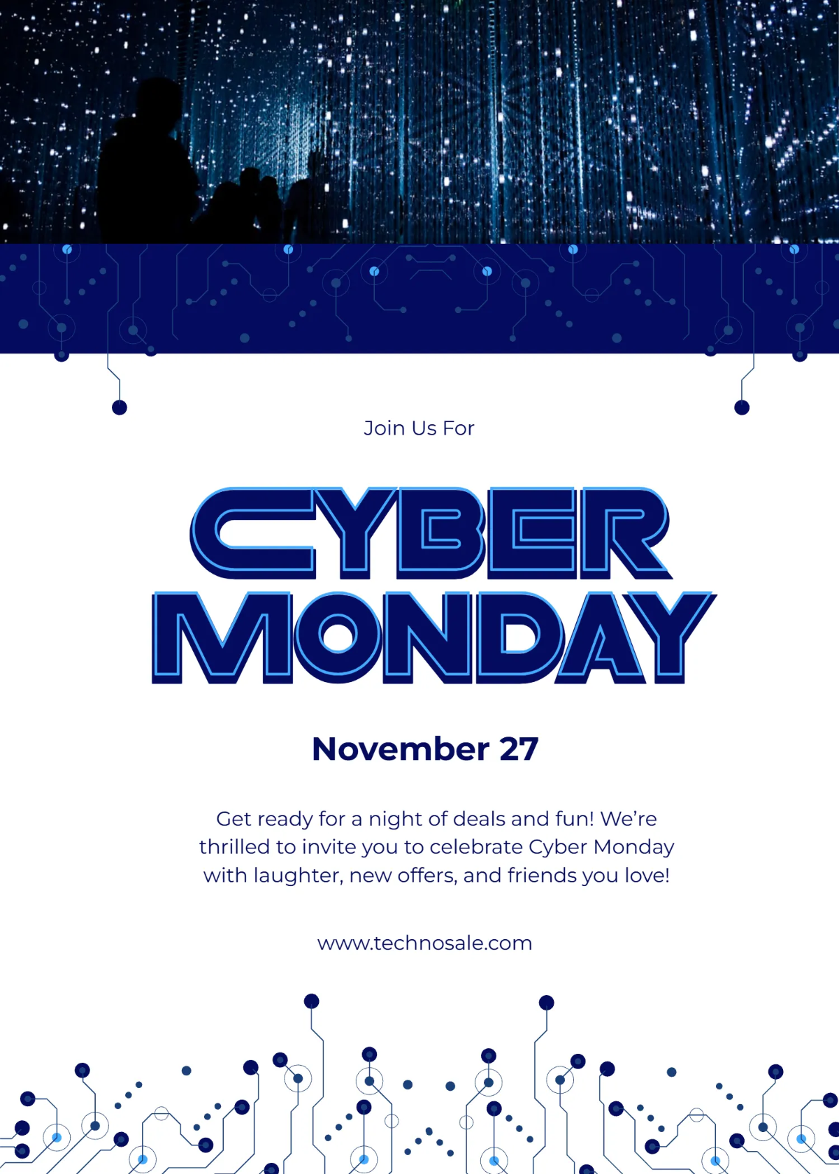 Free Cyber Monday Invitation Template to Edit Online