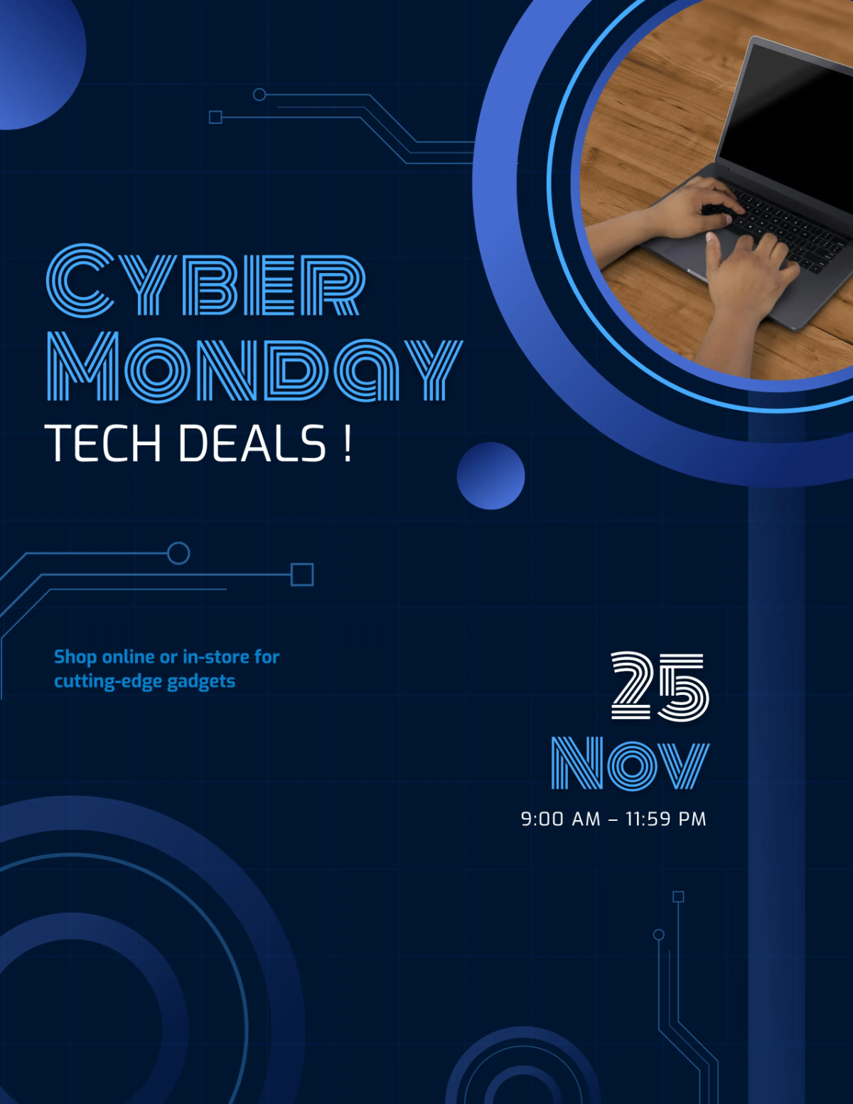 Free Technical Cyber Monday Template to Edit Online