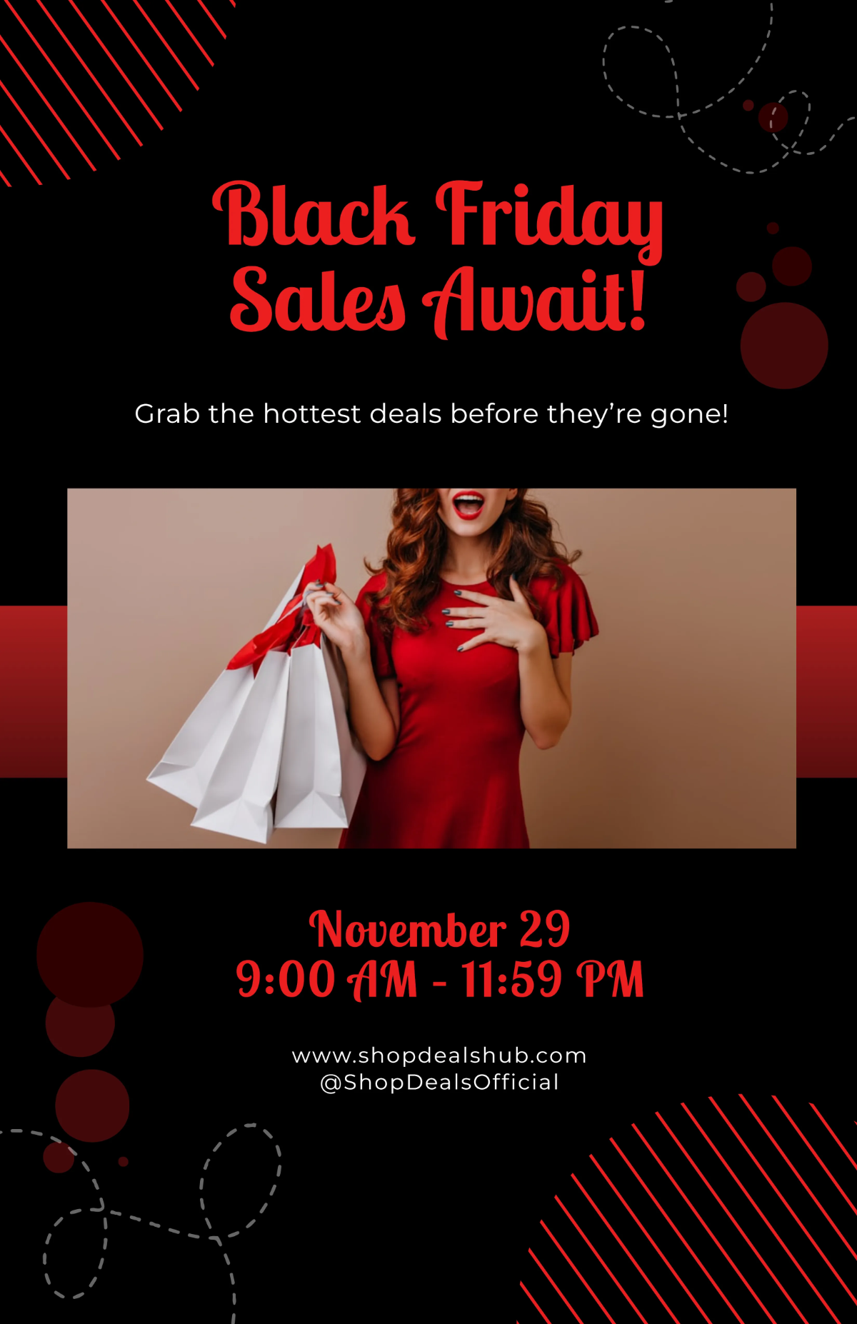 Black Friday Red and White Design Template