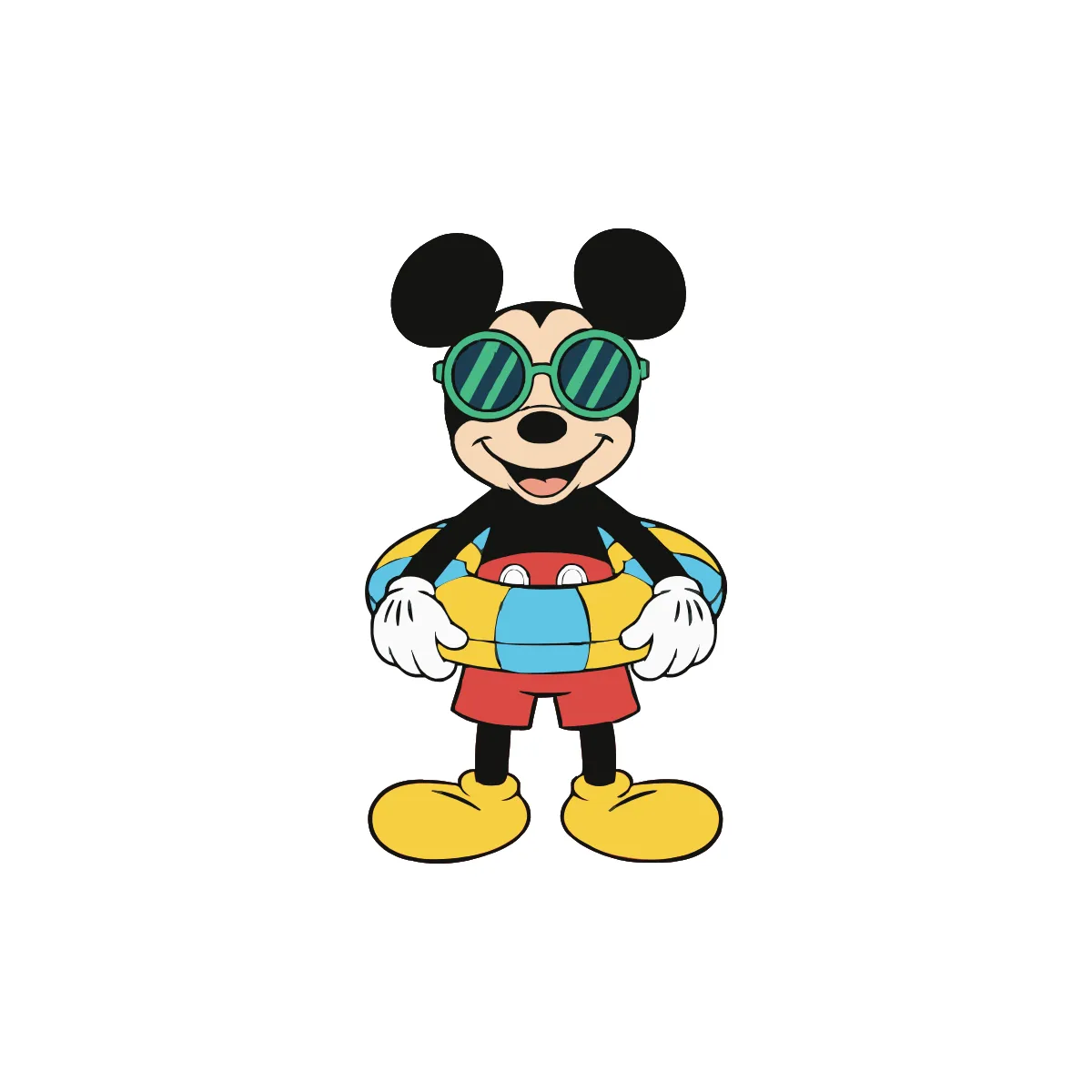 Free Mickey Mouse Pool Party Clipart Template to Edit Online