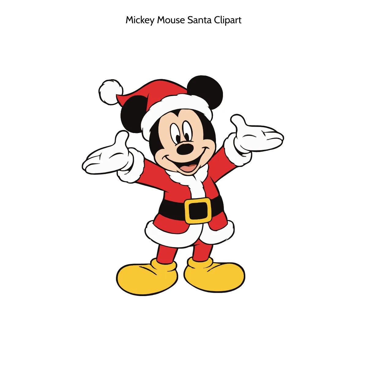 Free Mickey Mouse Santa Clipart Template to Edit Online