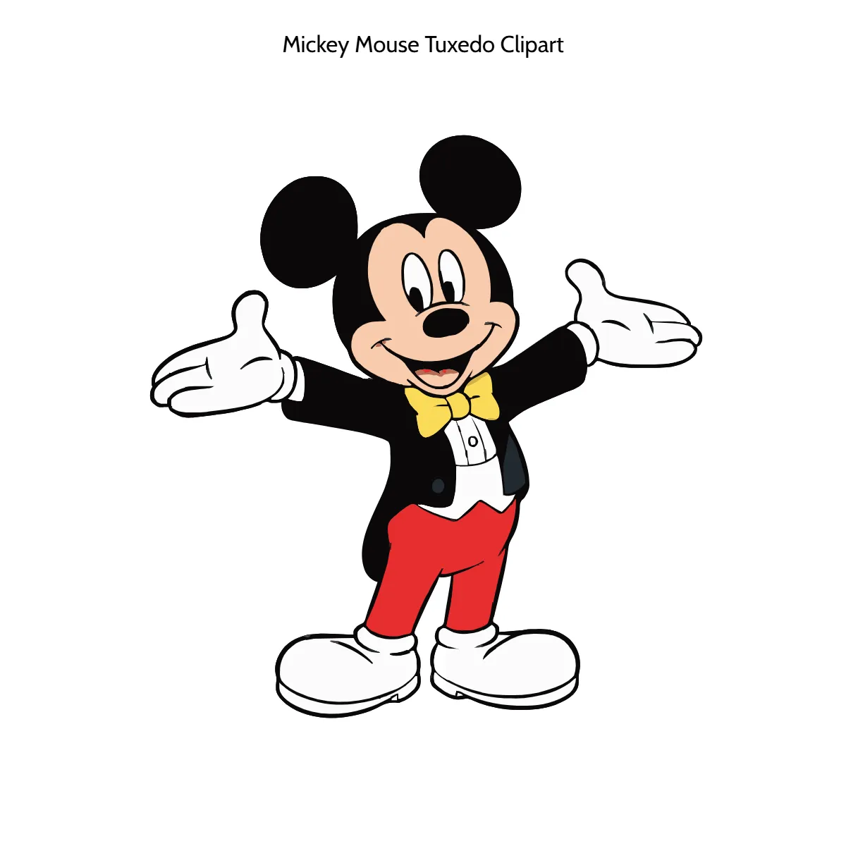 Free Mickey Mouse Tuxedo Clipart Template to Edit Online