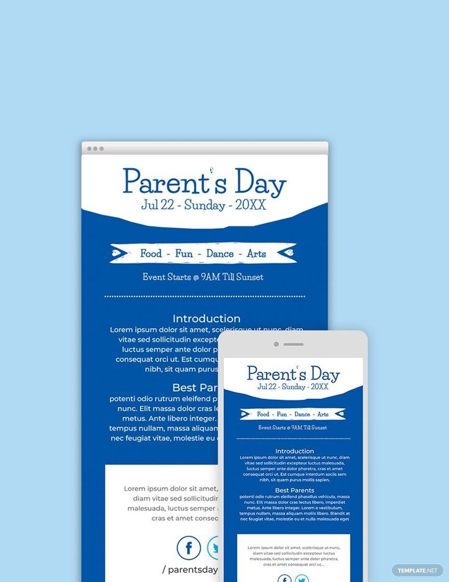 Parent's Day Email Newsletter Template
