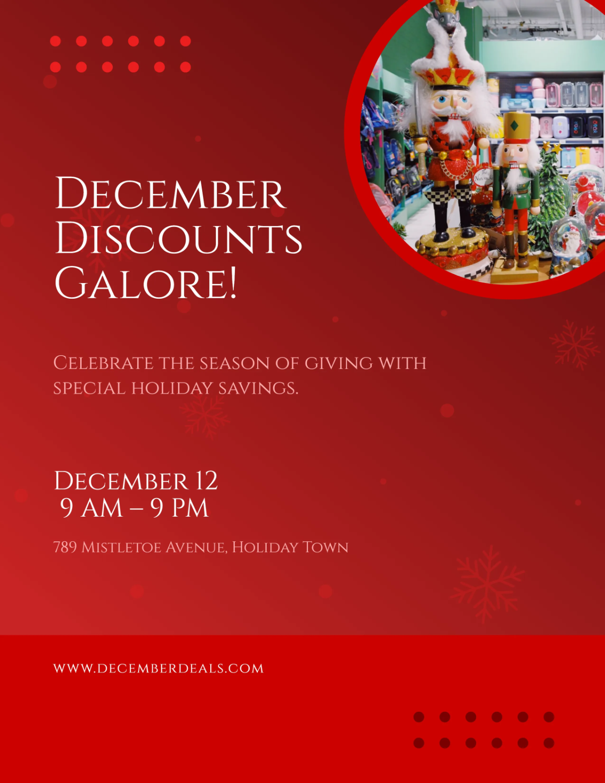 Free December Discount Flyer Template to Edit Online Free December Discount Flyer Template to Edit Online