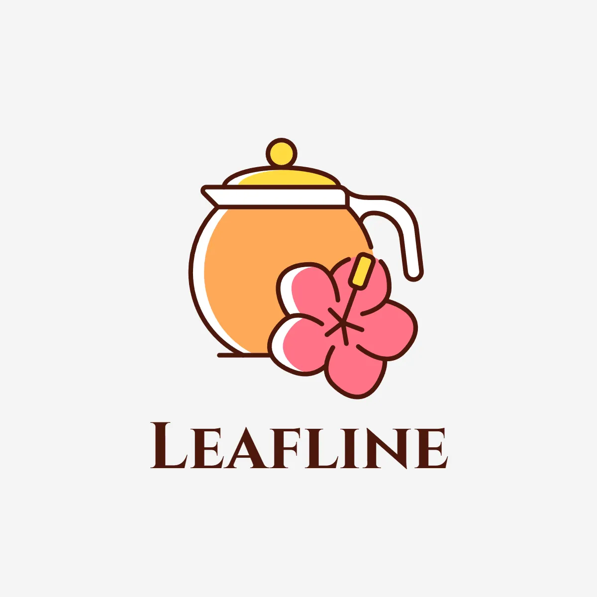 Free Tea Shop Flower Logo Template to Edit Online