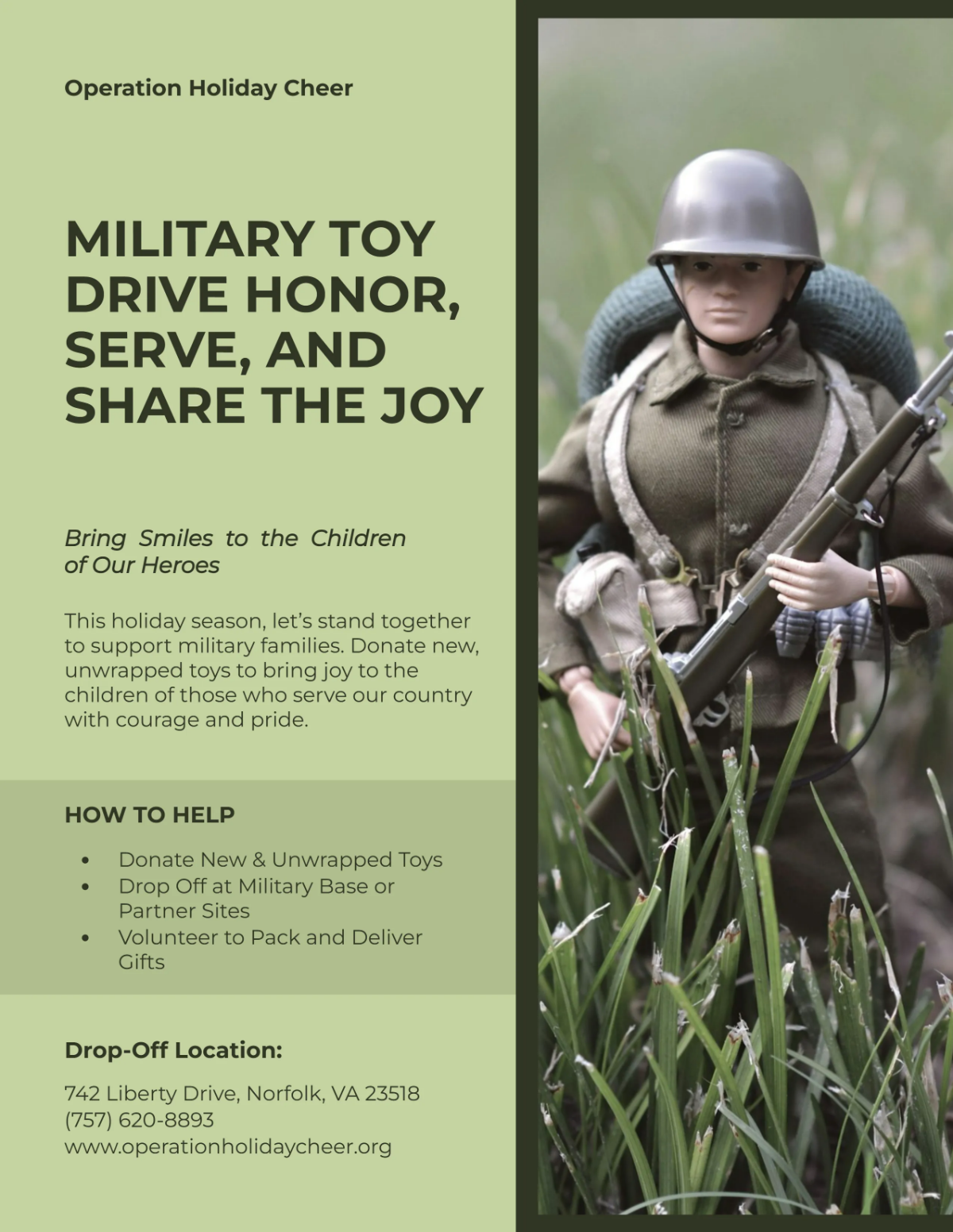 Free Military Toy Drive Flyer Template to Edit Online Free Military Toy Drive Flyer Template to Edit Online