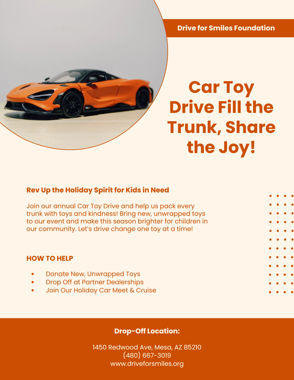 Free Car Toy Drive Flyer Template to Edit Online Free Car Toy Drive Flyer Template to Edit Online