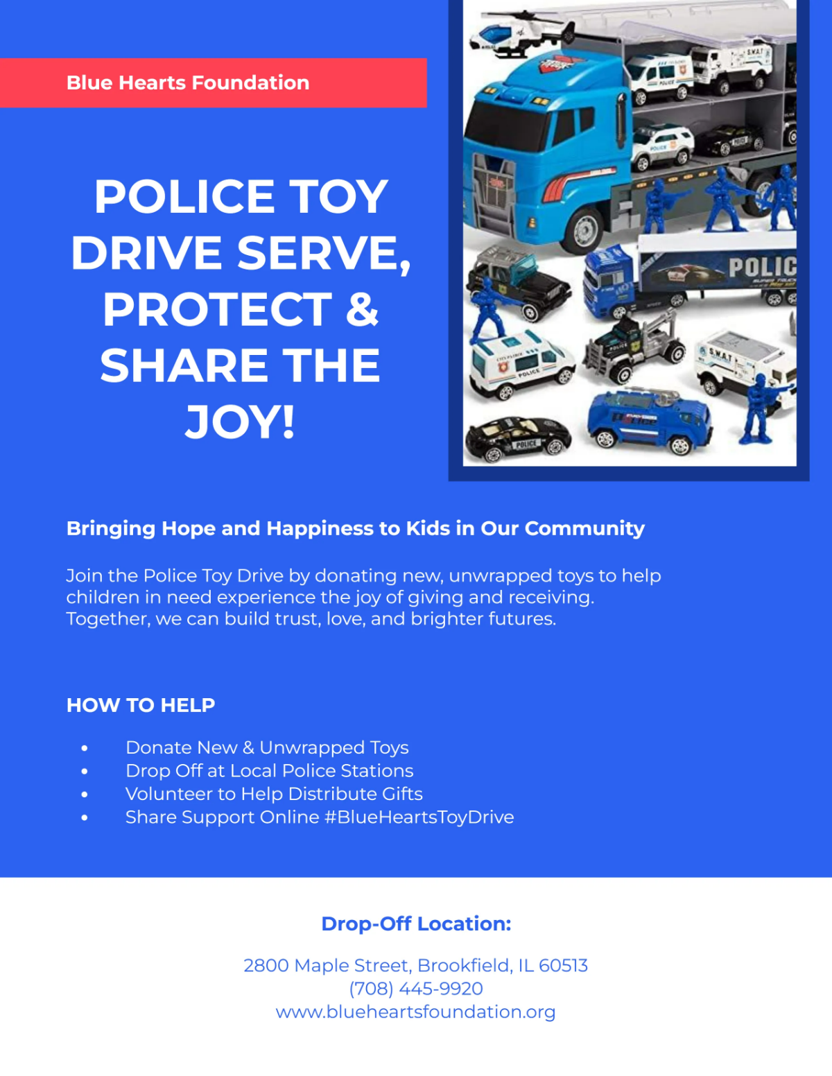 Free Police Toy Drive Flyer Template to Edit Online Free Police Toy Drive Flyer Template to Edit Online