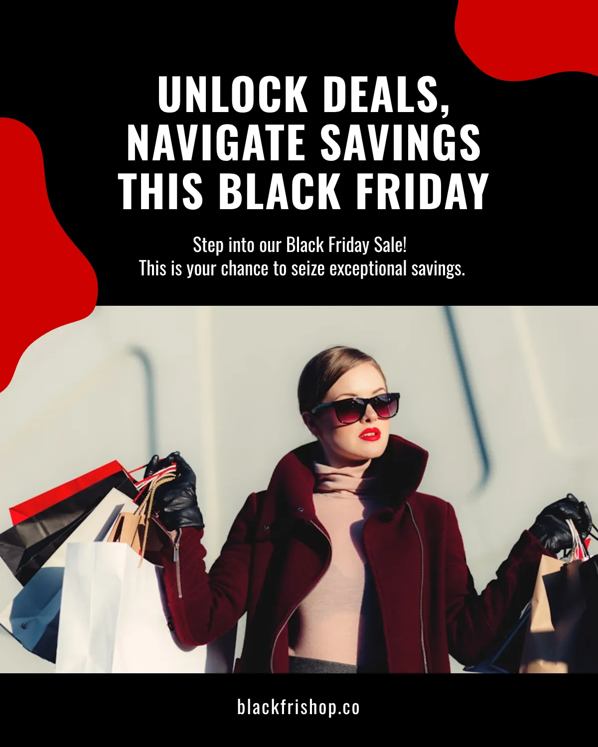 Free Digital Online Black Friday Sale Template to Edit Online