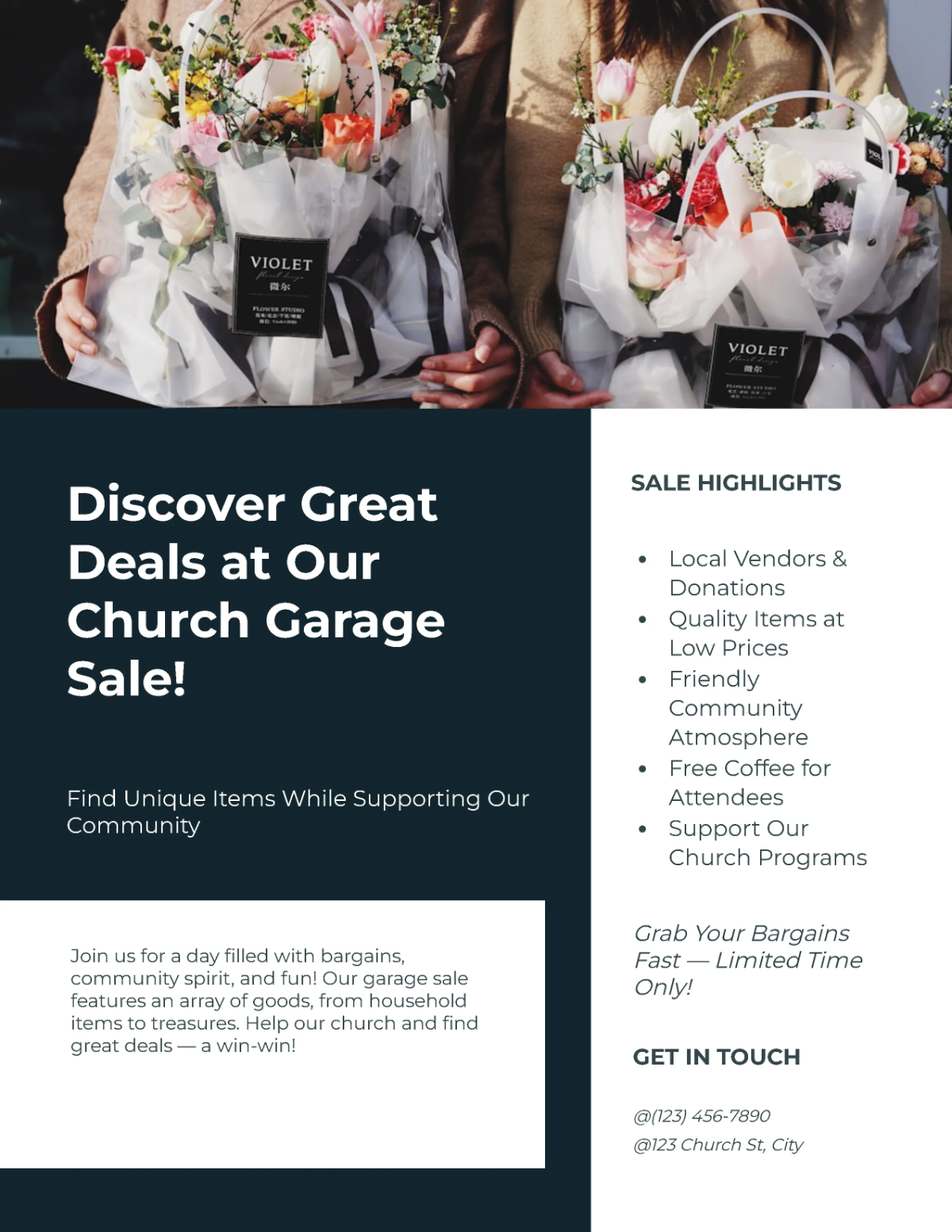 Free Church Garage Sale Flyer Template to Edit Online