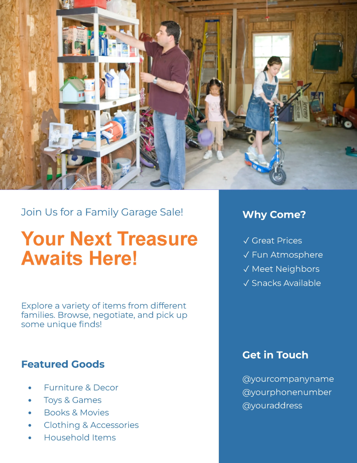 Free Multi-Family Garage Sale Flyer Template to Edit Online