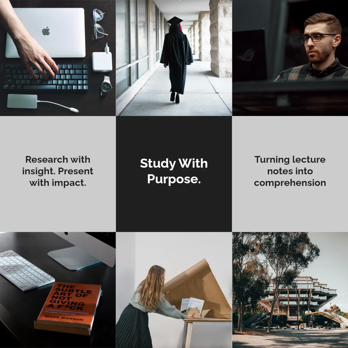 Free College Classic Instagram Grid Template to Edit Online