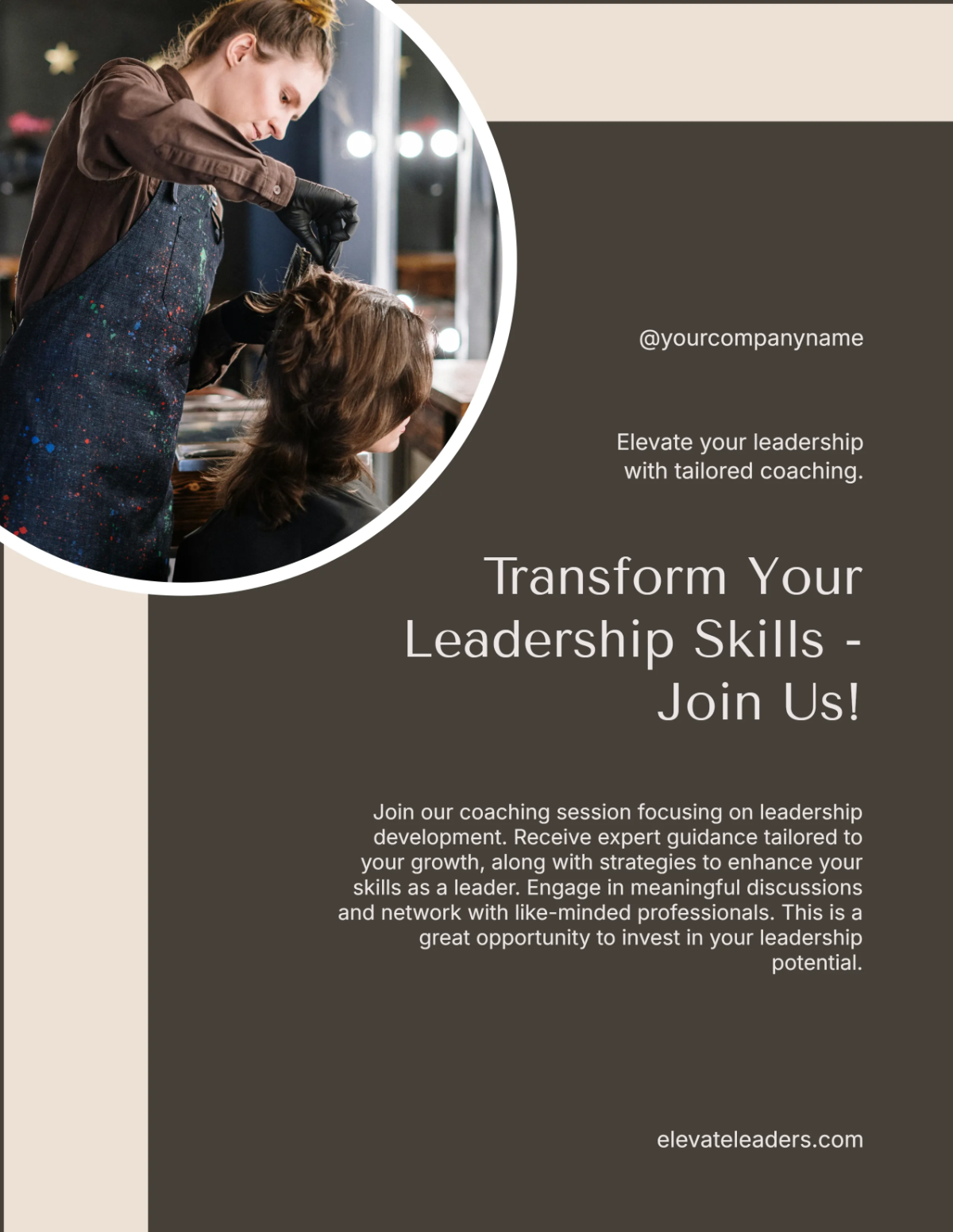 Professional Leadership Coaching Flyer Template