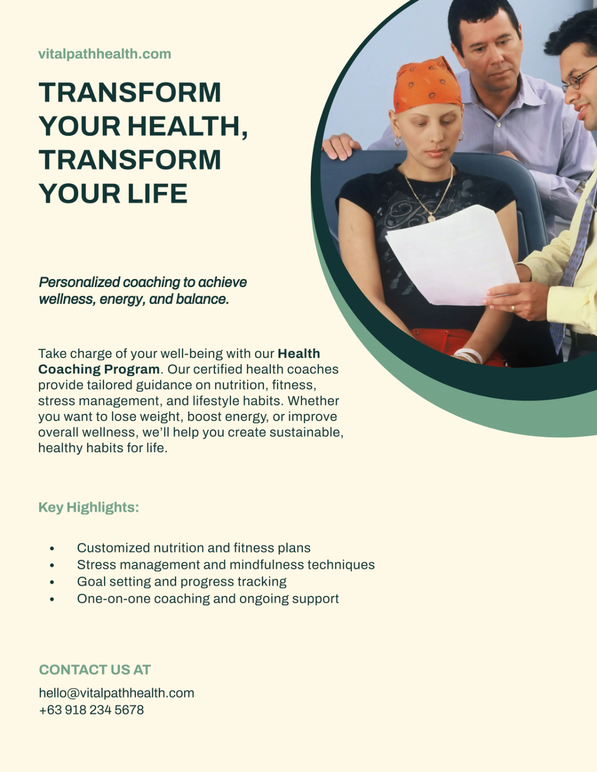 Free Health Coach Flyer Template to Edit Online