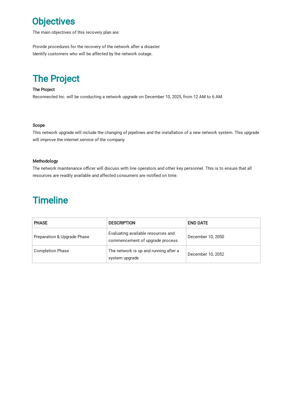 Network Disaster Recovery Plan Template Free 1.jpe