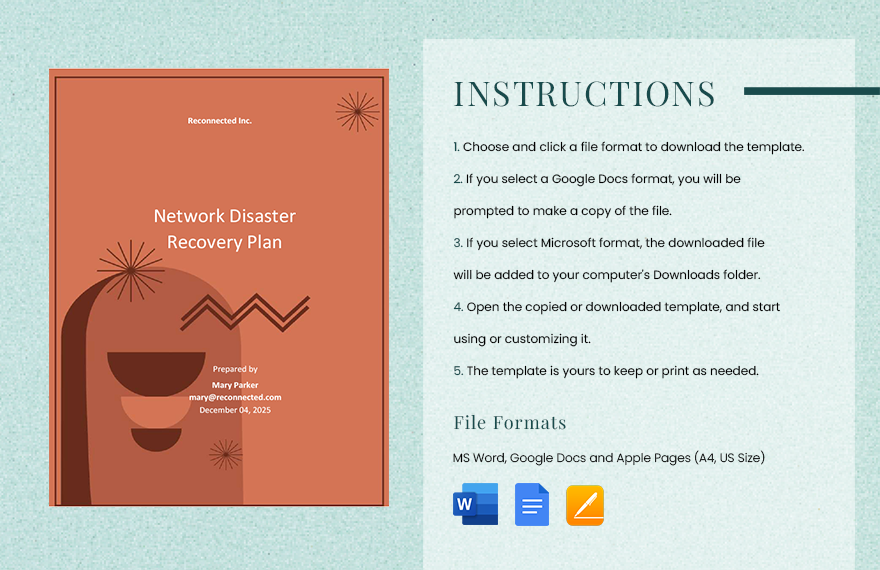 Network Disaster Recovery Plan Template