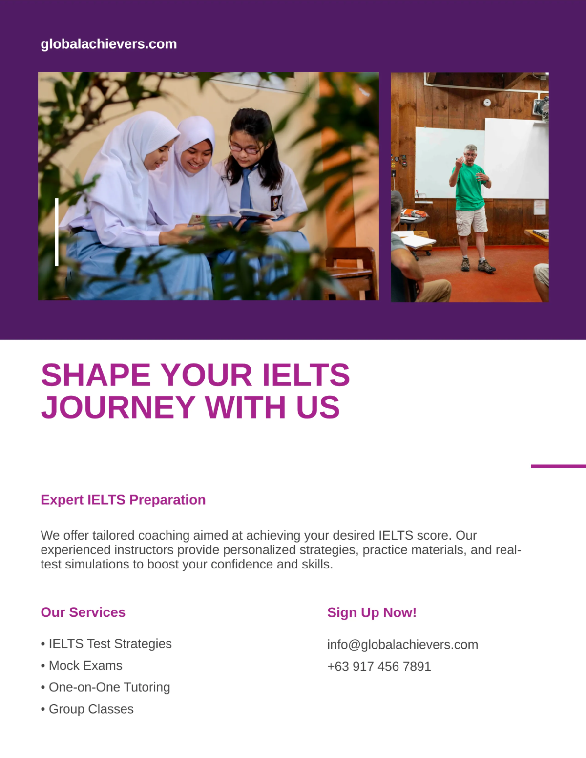 IELTS Coaching Flyer Template