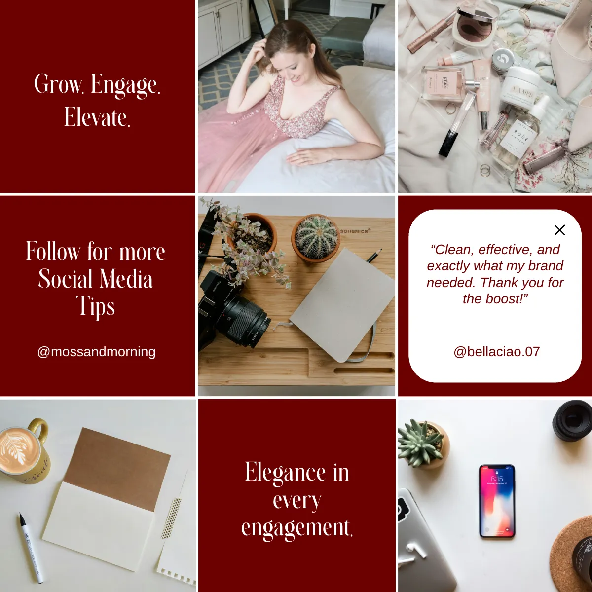 Free Creative Social Media Instagram Grid Template to Edit Online