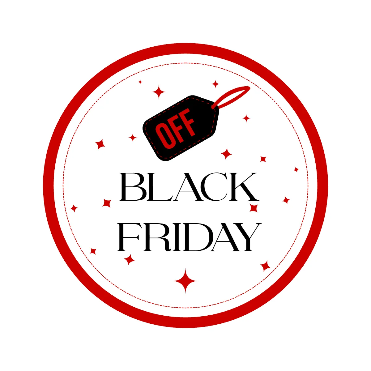 Black Friday Transparent Sticker Template Black Friday Transparent Sticker Template