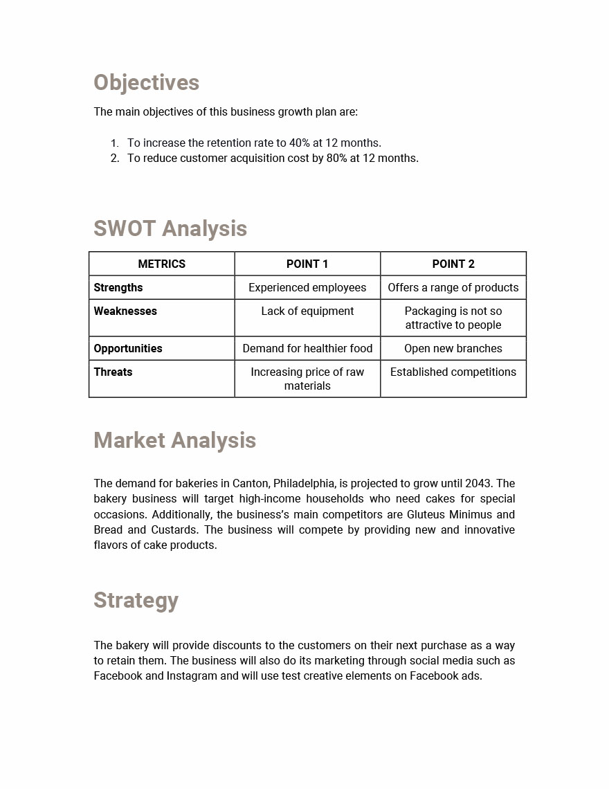 Business Growth Plan - Google Docs, Word, Apple Pages | Template.net