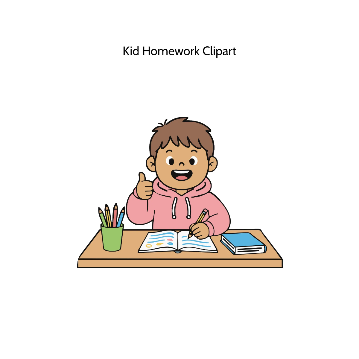 Kid Homework Clipart Kid Homework Clipart