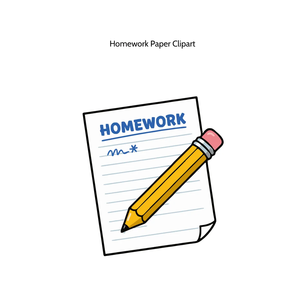 Homework Paper Clipart Homework Paper Clipart