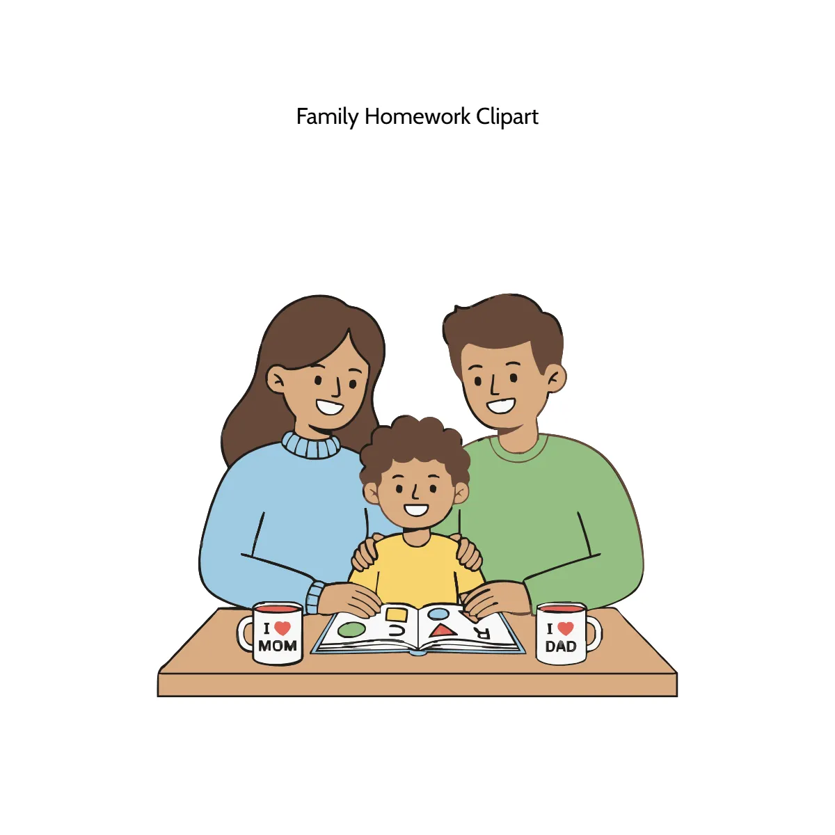 Free Family Homework Vector Clipart (PNG, SVG) to Edit Online