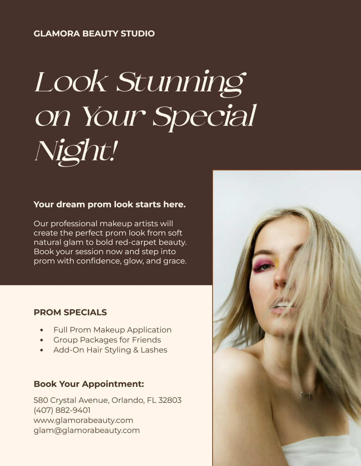 Makeup Prom Flyer Template Makeup Prom Flyer Template