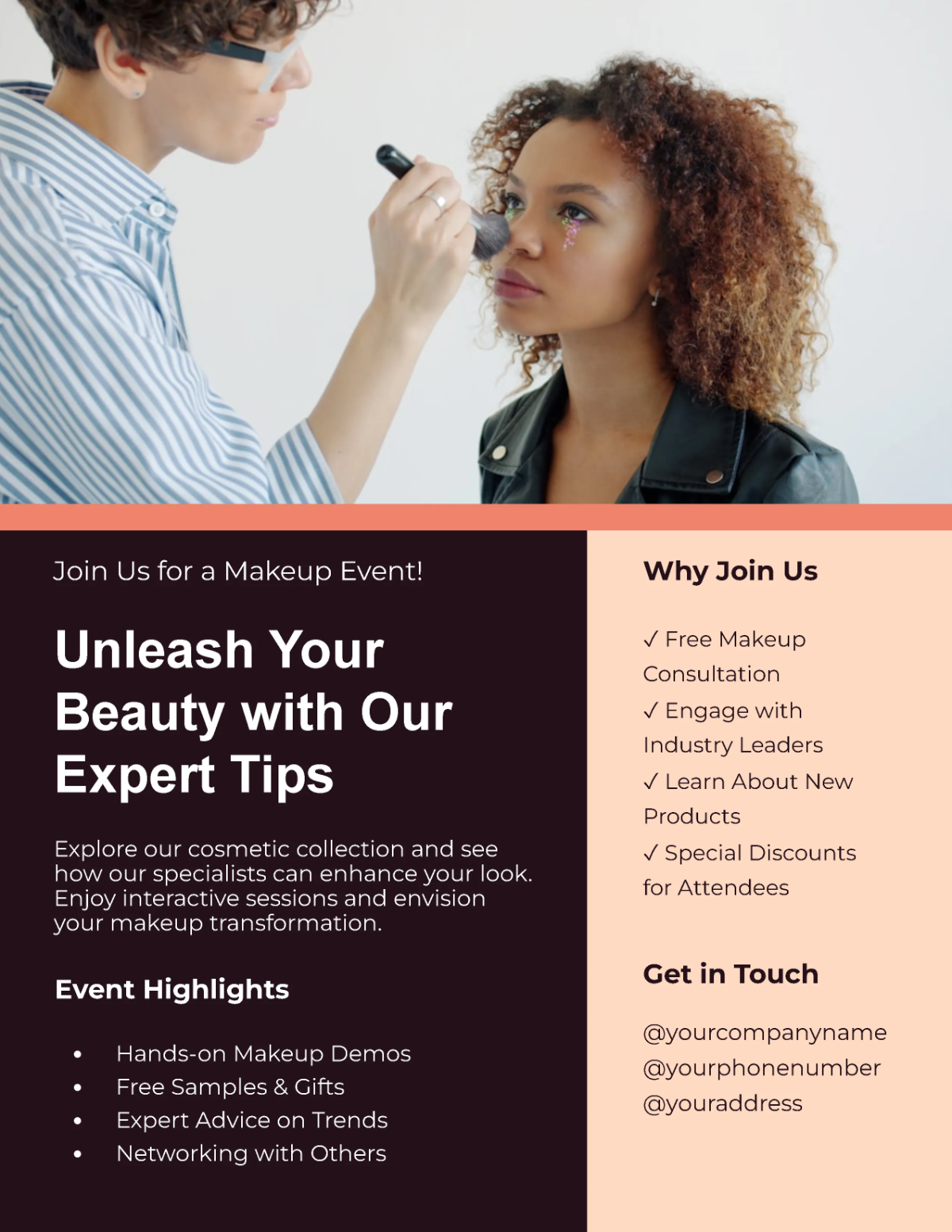 Free Stylish Makeup Flyer Template to Edit Online Free Stylish Makeup Flyer Template to Edit Online