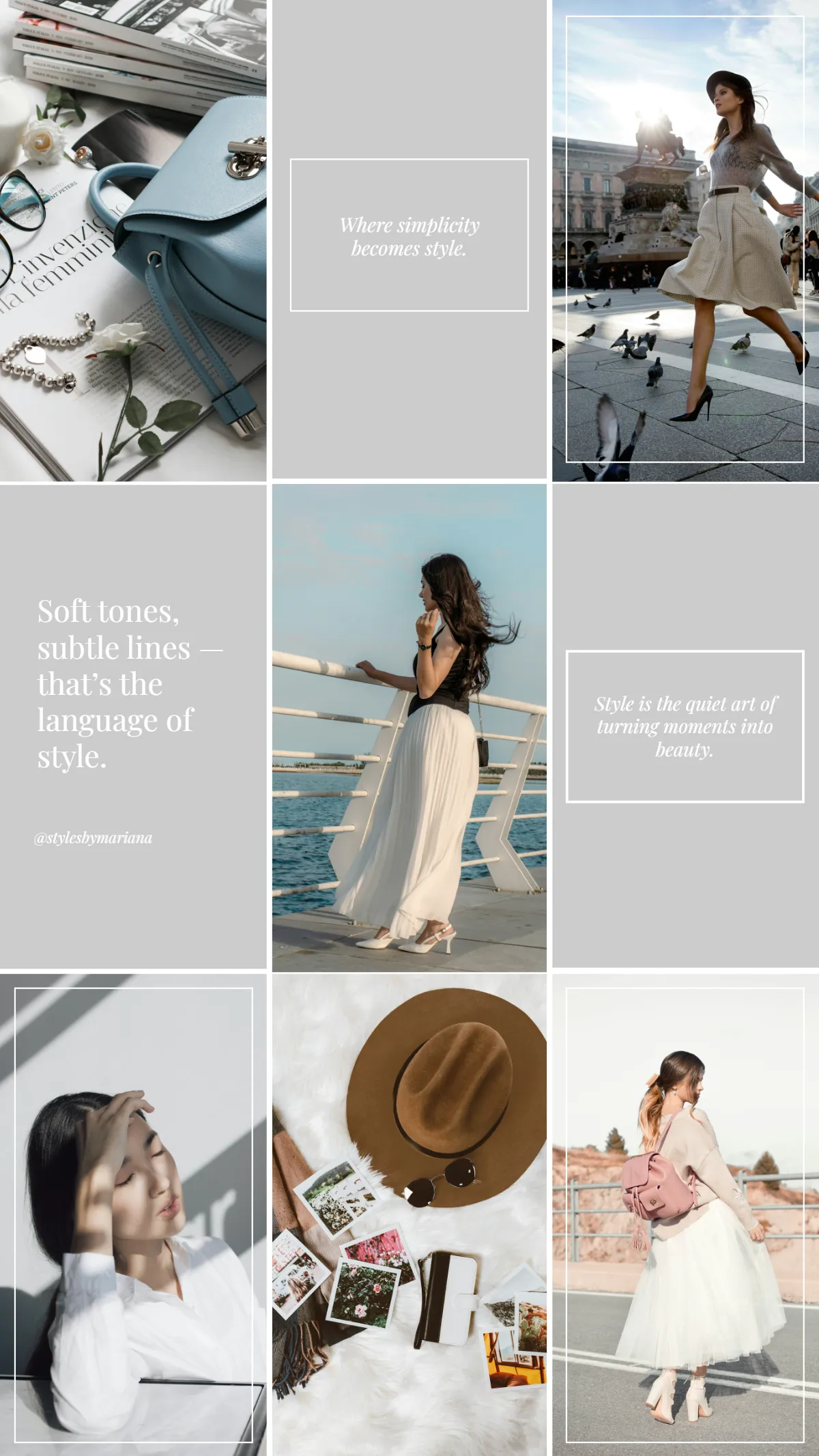 Free Stylish Instagram Grid Template to Edit Online
