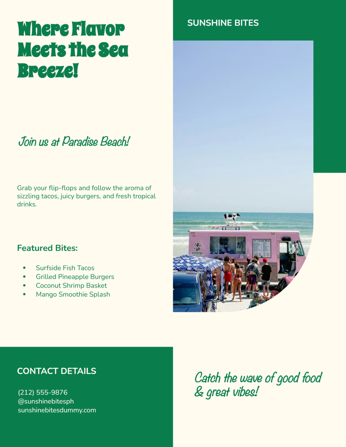 Free Beach Food Truck Flyer Template to Edit Online Free Beach Food Truck Flyer Template to Edit Online