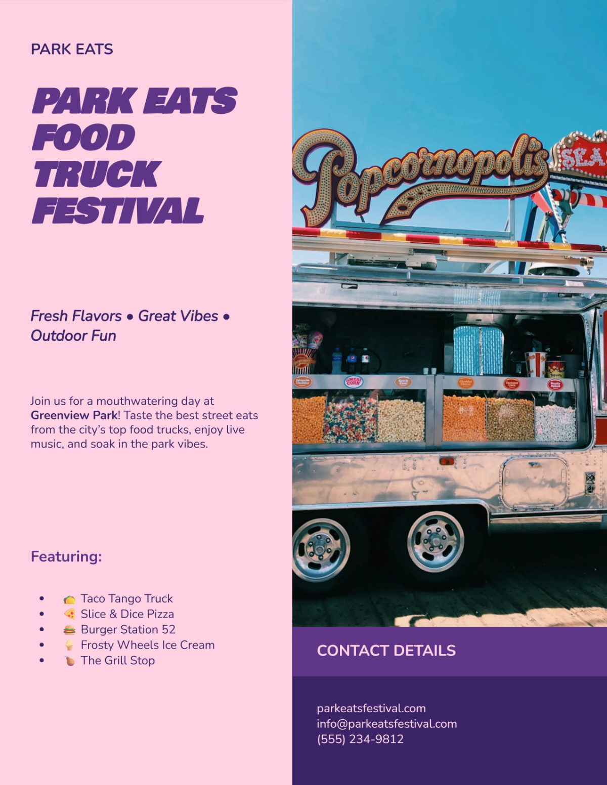 Free Park Food Truck Flyer Template to Edit Online Free Park Food Truck Flyer Template to Edit Online