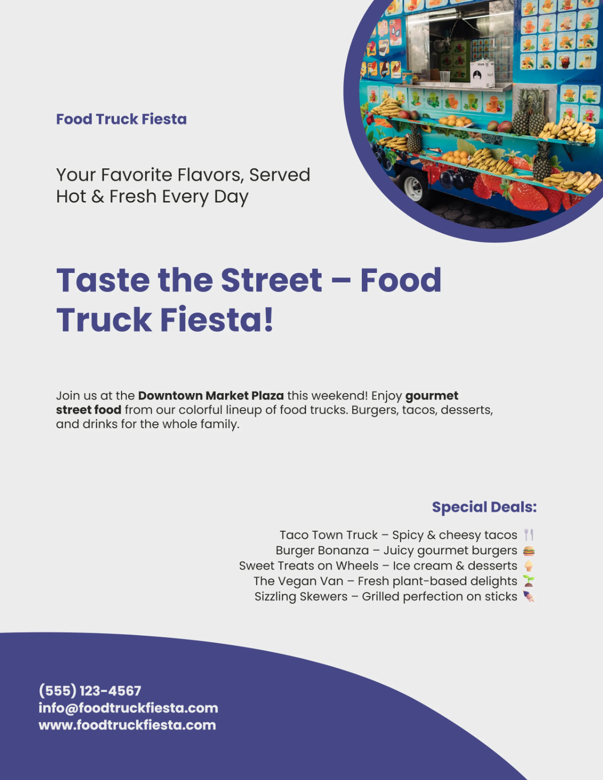 Free Colorful Vendor Food Truck Flyer Template to Edit Online Free Colorful Vendor Food Truck Flyer Template to Edit Online