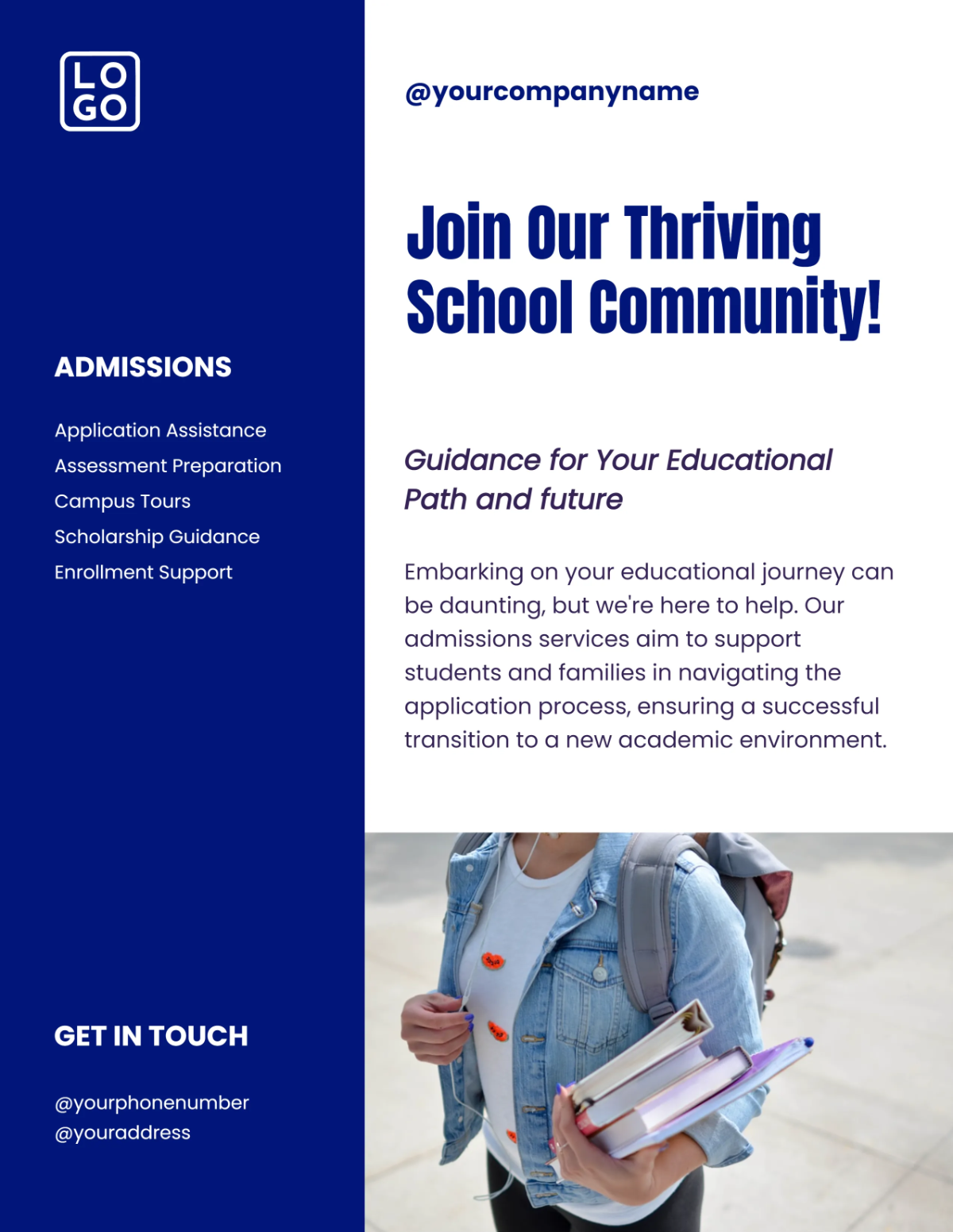 Free Entrance Exam School Admission Flyer Template to Edit Online