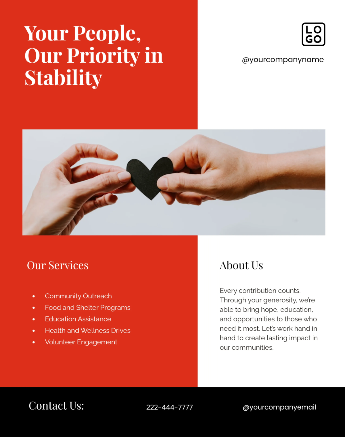 Free Thanksgiving Donation Flyer Template to Edit Online