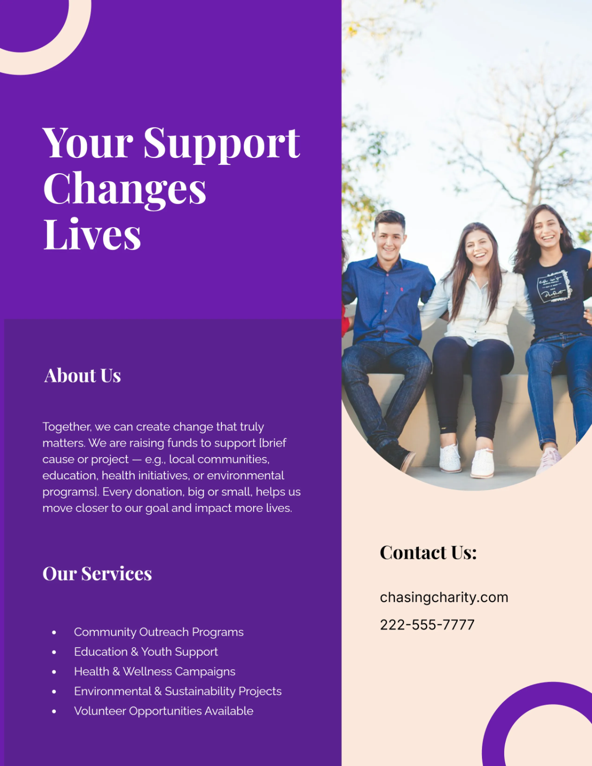 Free Printable Donation Flyer Template to Edit Online