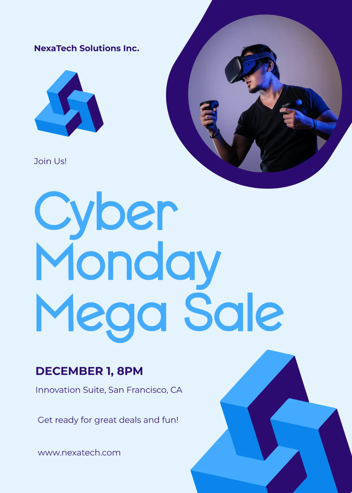 3D Cyber Monday Invitation Template 3D Cyber Monday Invitation Template