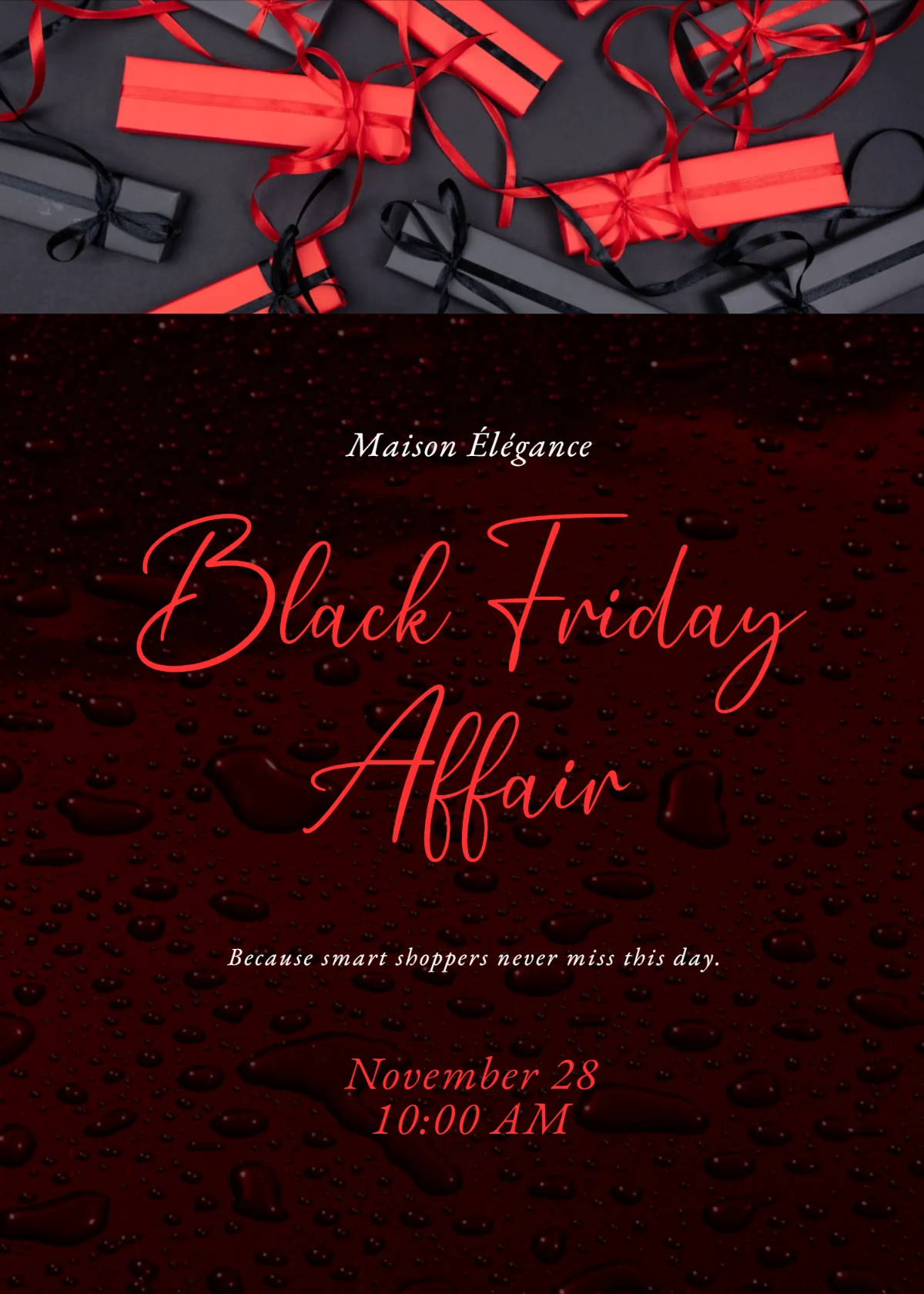Elegant Black Friday Invitation Template