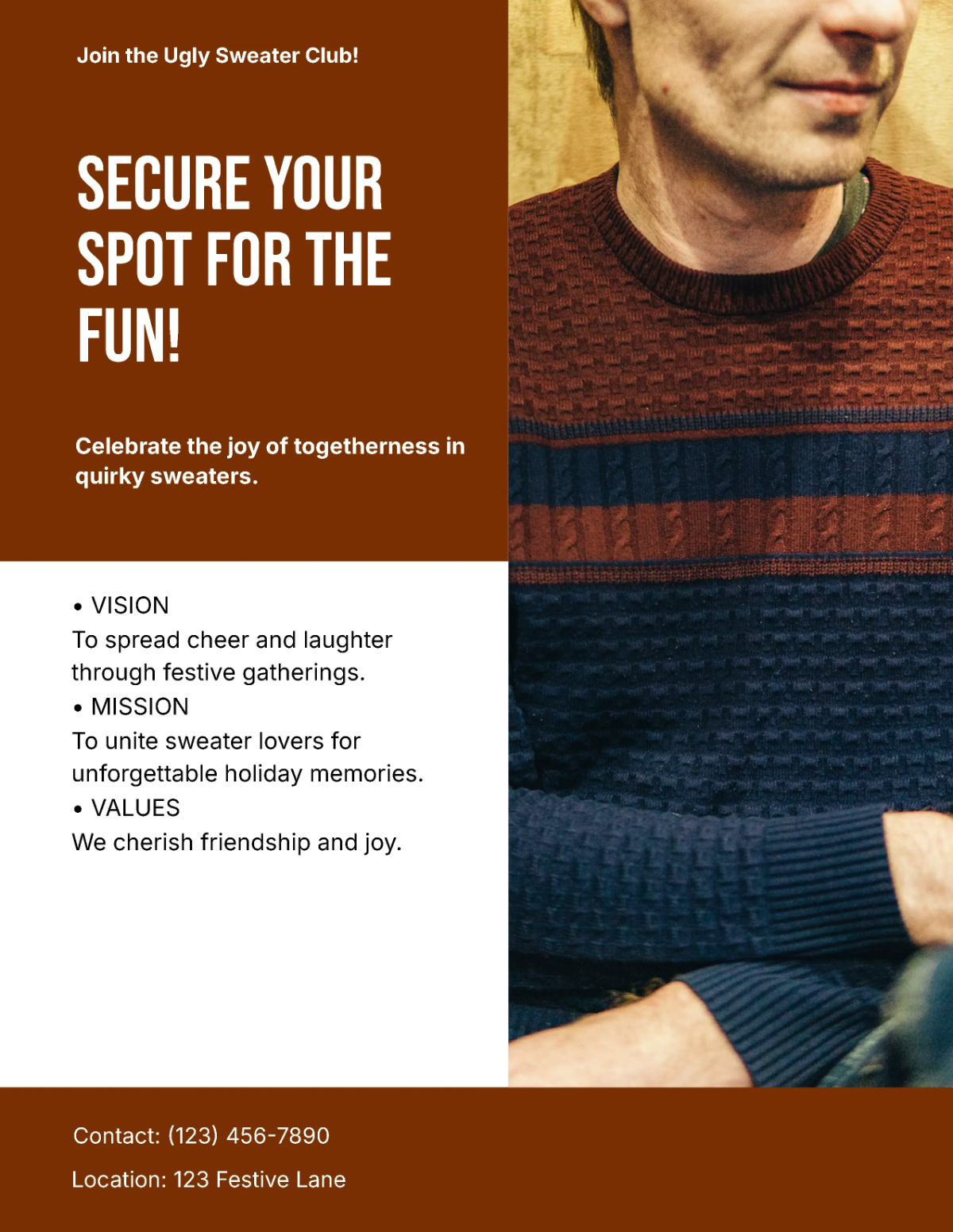 Free Ugly Sweater Club Flyer Template to Edit Online Free Ugly Sweater Club Flyer Template to Edit Online